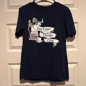 Dark Blue “The Finer Things Club” office t-shirt